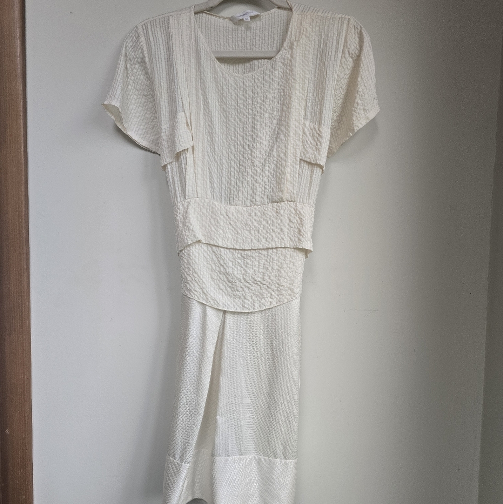 Vanessa Bruno Ivory Textured Dress